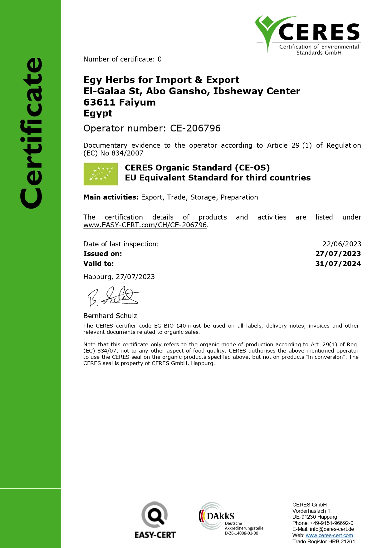 certification
