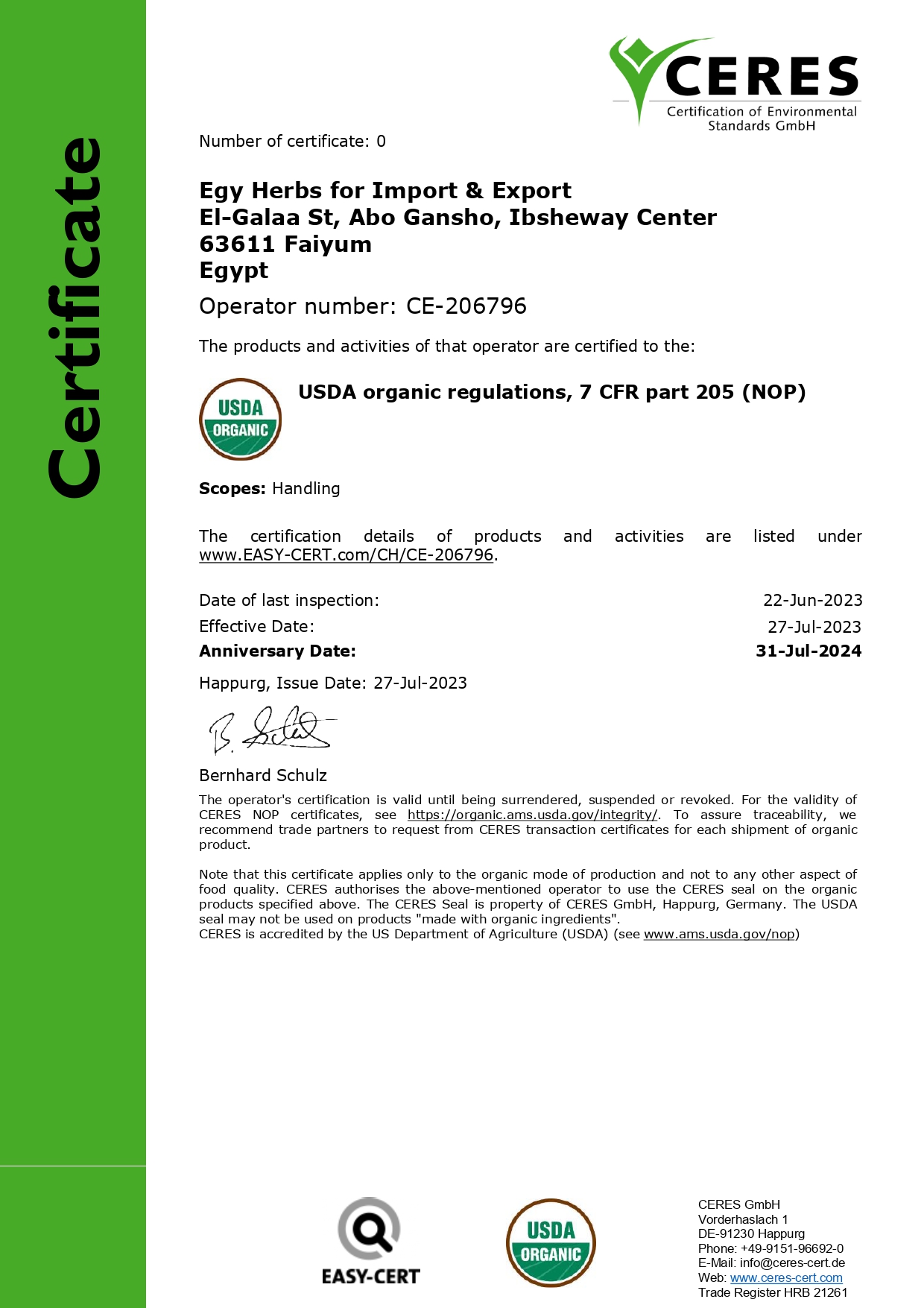 certification